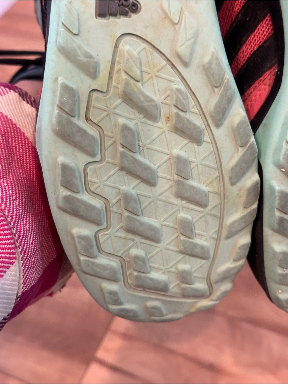 adidas Terrex Climaproof Mid Hiking Shoes Kids 3.5 Coral Mint Trail Sneakers - Picture 6 of 7